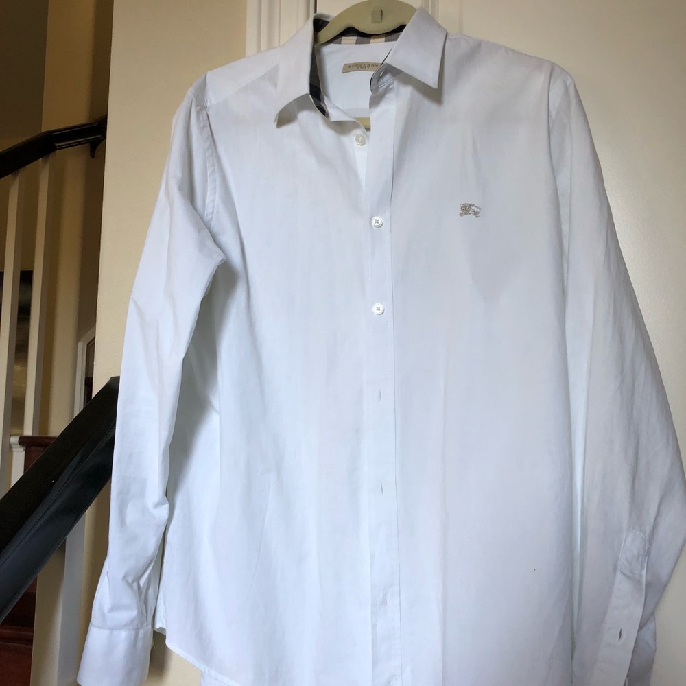 Burberry White Shirt size Large